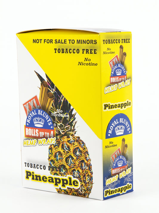 Royal Blunts XXL Hemp Wraps | Pineapple | 1pk | 2 Wraps per Pack