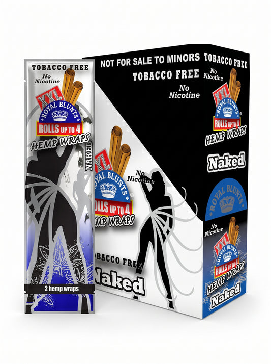 Royal Blunts XXL Hemp Wraps | Naked | 1pk | 2 Wraps per Pack