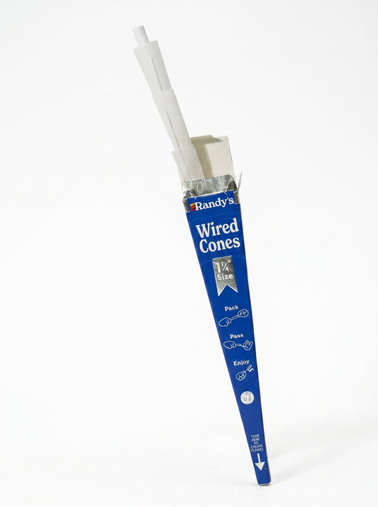 Randy's Wired Pre-Rolled Cones | 1 1/4 Size | 1pk | 3 Wired Cones per Pack