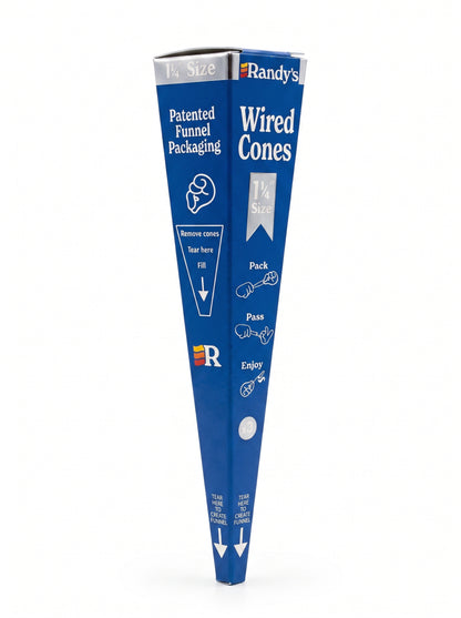 Randy's Wired Pre-Rolled Cones | 1 1/4 Size | 1pk | 3 Wired Cones per Pack