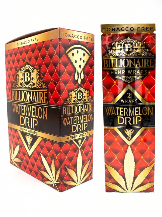 Billionaire Hemp Wrap | Watermelon Drip | 1pk | 2 Wraps per Pack