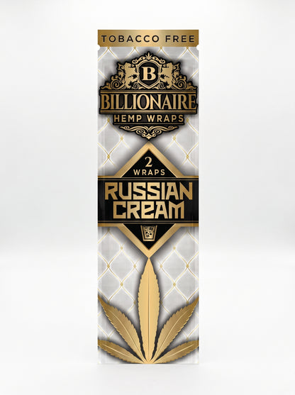 Billionaire Hemp Wrap | Russian Cream | 1pk | 2 Wraps per Pack
