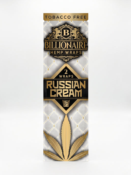 Billionaire Hemp Wrap | Russian Cream | 1pk | 2 Wraps per Pack
