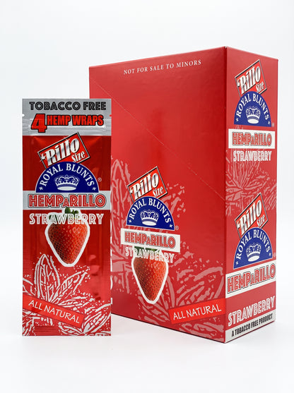 Royal Blunts Hemparillo Hemp Wraps | Strawberry | 1pk | 4 Hemp Wraps per Pack