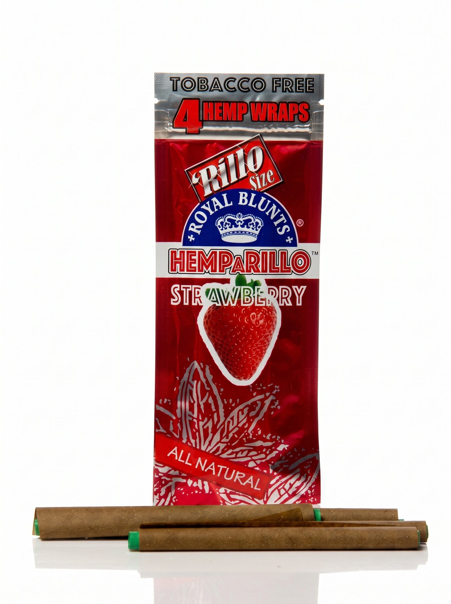 Royal Blunts Hemparillo Hemp Wraps | Strawberry | 1pk | 4 Hemp Wraps per Pack
