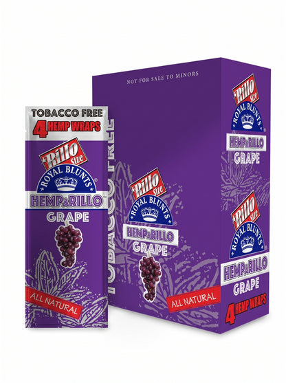 Royal Blunts Hemparillo Hemp Wraps | Grape | 1pk | 4 Hemp Wraps per Pack