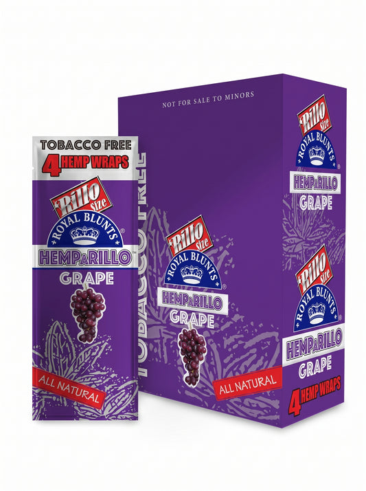 Royal Blunts Hemparillo Hemp Wraps | Grape | 1pk | 4 Hemp Wraps per Pack