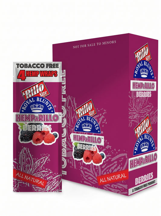 Royal Blunts Hemparillo Hemp Wraps | Berries | 1pk | 4 Hemp Wraps per Pack