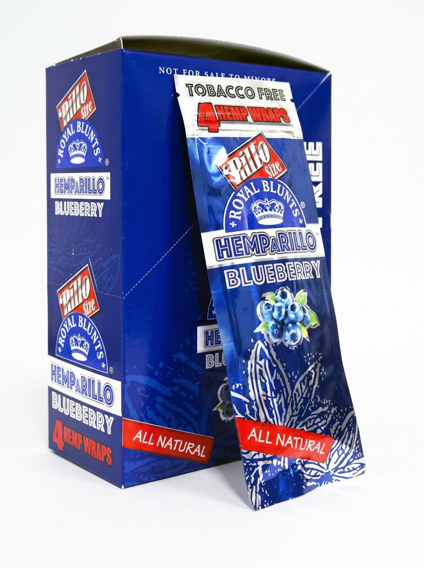 Royal Blunts Hemparillo Hemp Wraps | Blueberry | 1pk | 4 Hemp Wraps per Pack