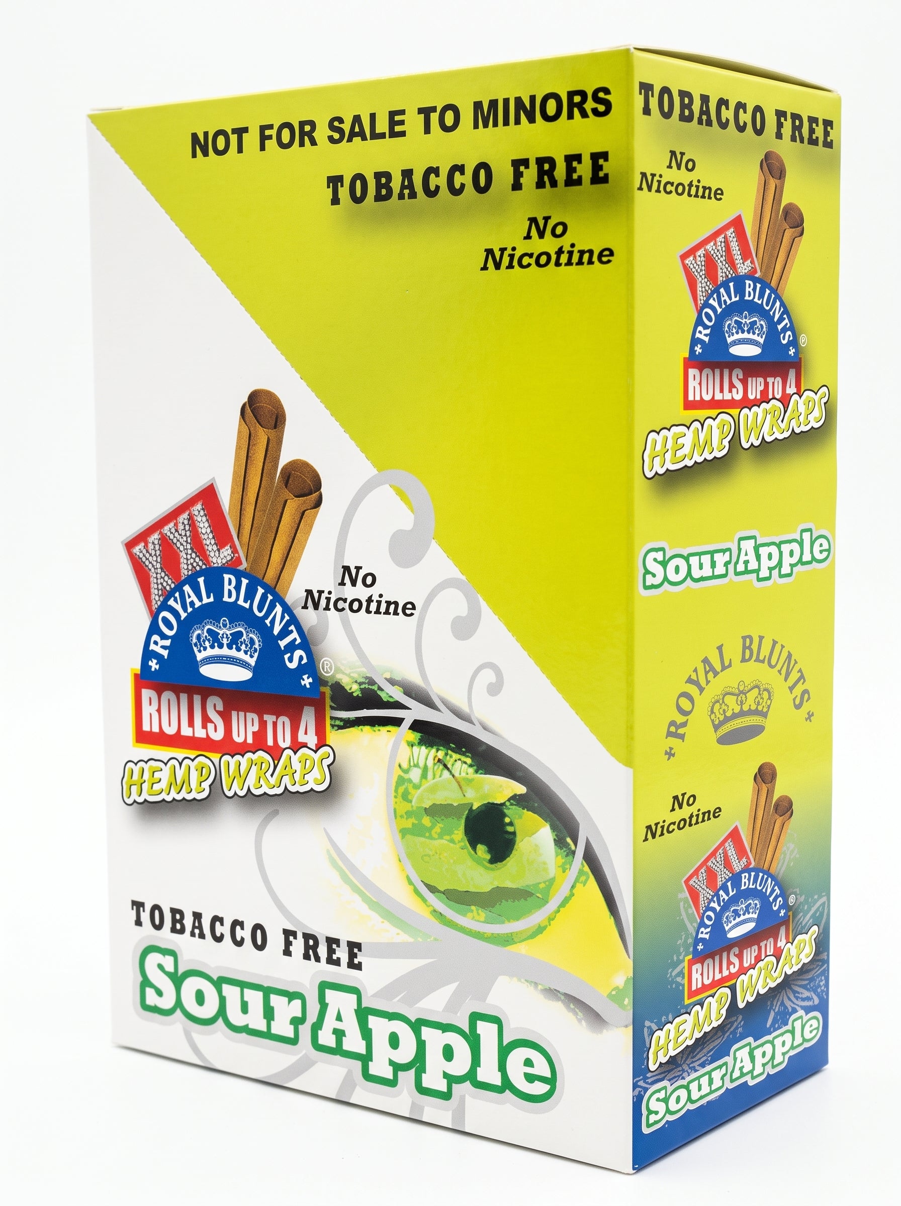 Royal Blunts XXL Hemp Wraps | Sour Apple | 1pk | 2 Wraps per Pack