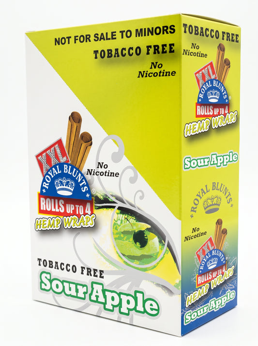Royal Blunts XXL Hemp Wraps | Sour Apple | 1pk | 2 Wraps per Pack