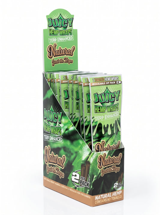 Juicy Hemp Wraps | Natural | 1pk | 2 Wraps per Pack