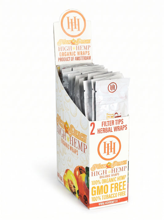 High Hemp Organic CBD Wraps w/Filter Tips | Fuzzy Peach | 1pk | 2 Wraps per Pack