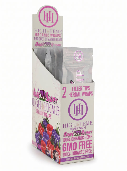 High Hemp Organic CBD Wraps w/Filter Tips | Bare Berry | 1pk | 2 Wraps per Pack