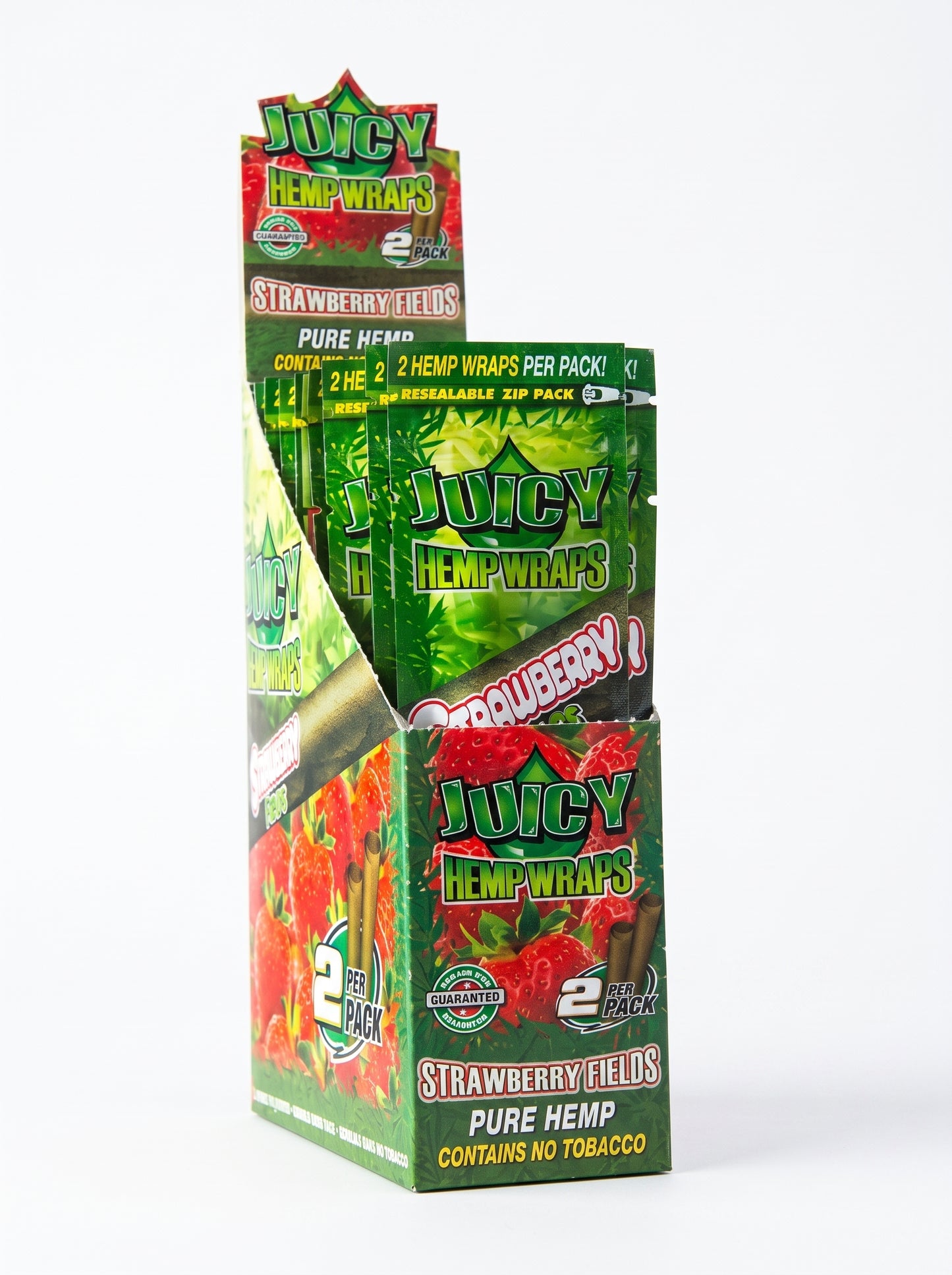 Juicy Hemp Wraps | Strawberry Fields | 1pk | 2 Wraps per Pack