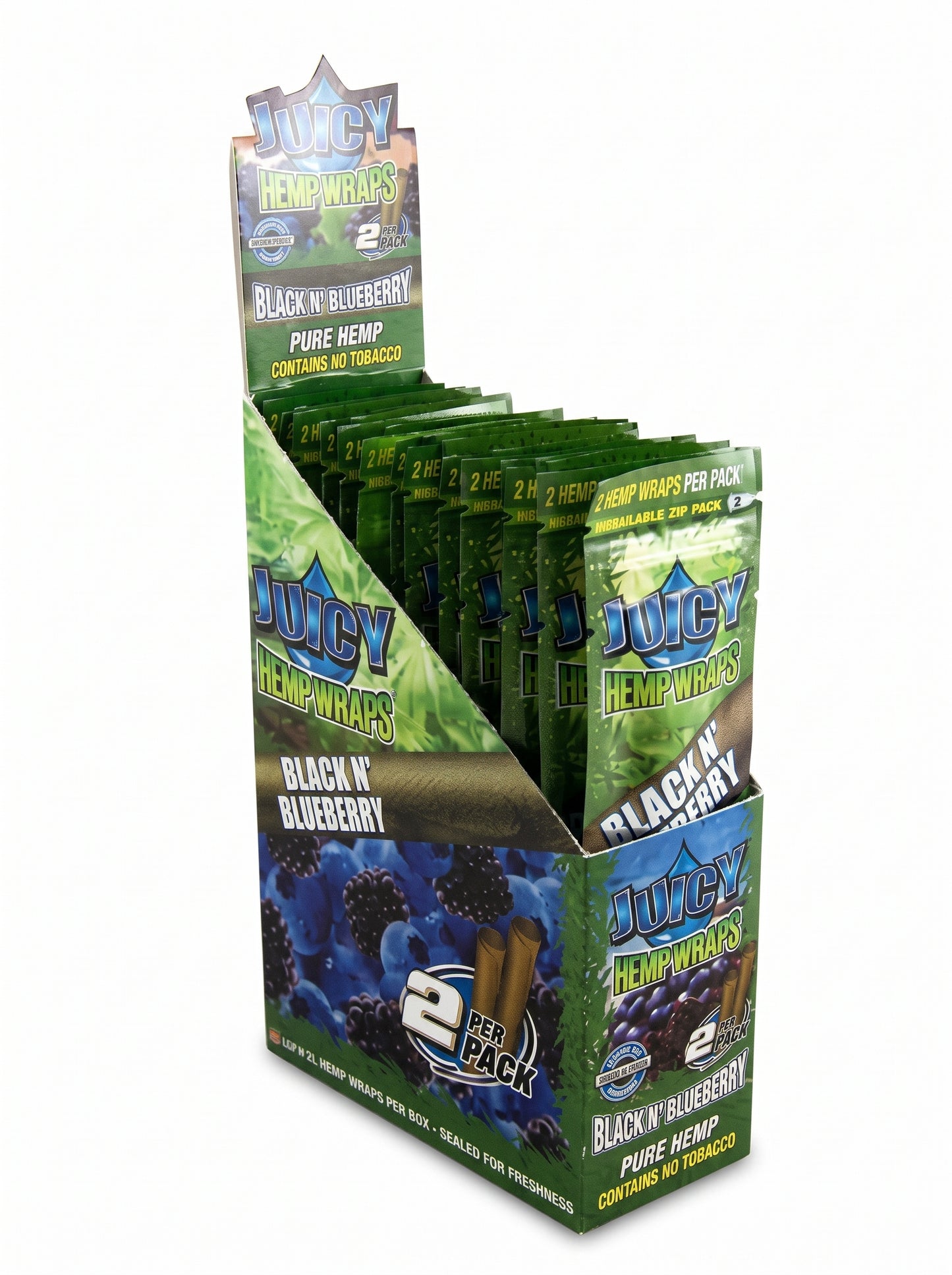 Juicy Hemp Wraps | Black N' Blueberry | 1pk | 2 Wraps per Pack