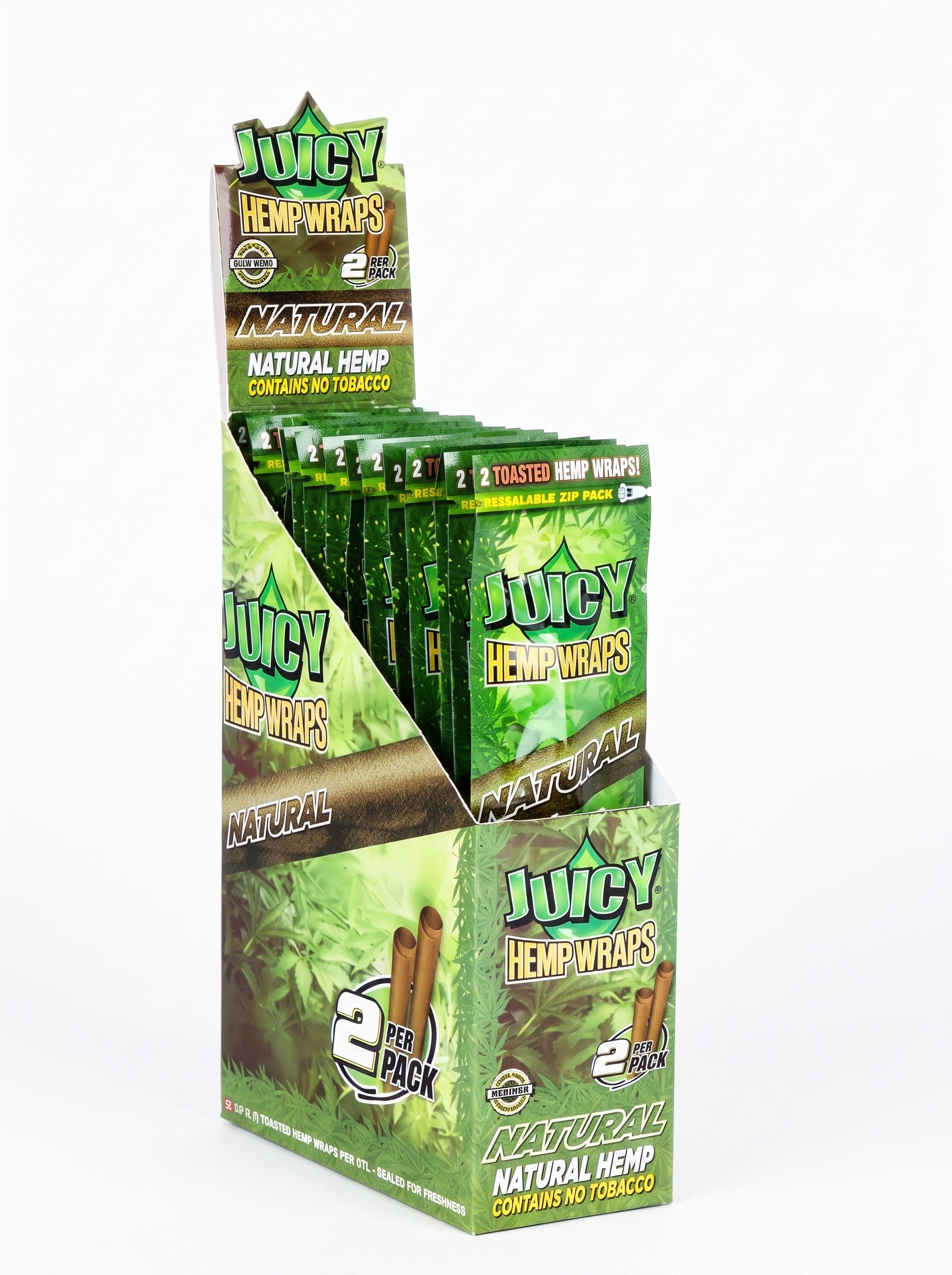 Juicy Terp Enhanced Hemp Wraps | Natural | 1pk | 2 Wraps per Pack