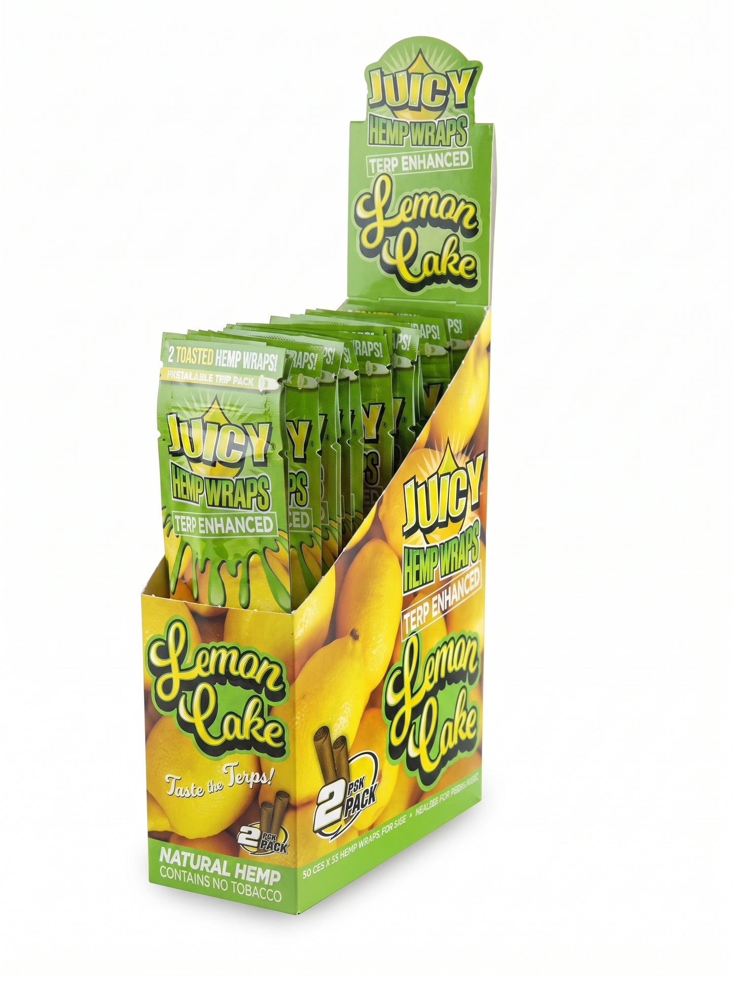 Juicy Terp Enhanced Hemp Wraps | Lemon Cake| 1pk | 2 Wraps per Pack