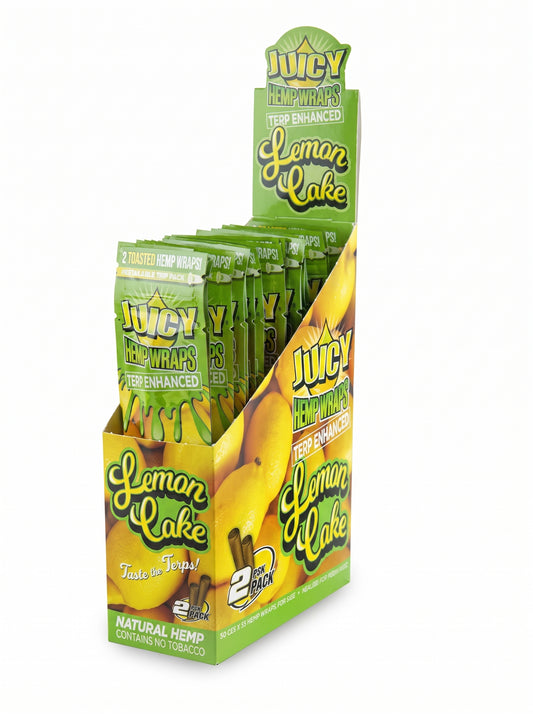 Juicy Terp Enhanced Hemp Wraps | Lemon Cake| 1pk | 2 Wraps per Pack