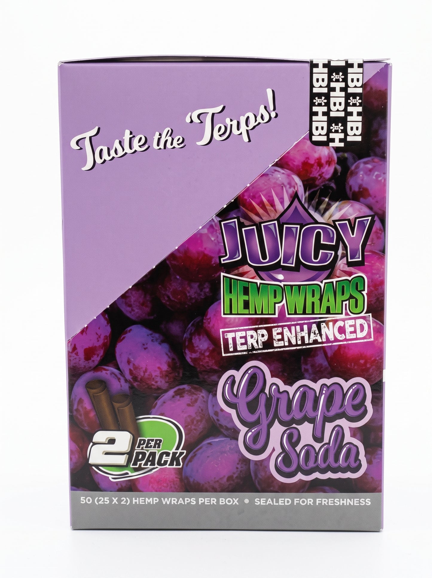 Juicy Terp Enhanced Hemp Wraps | Grape Soda | 1pk | 2 Wraps per Pack
