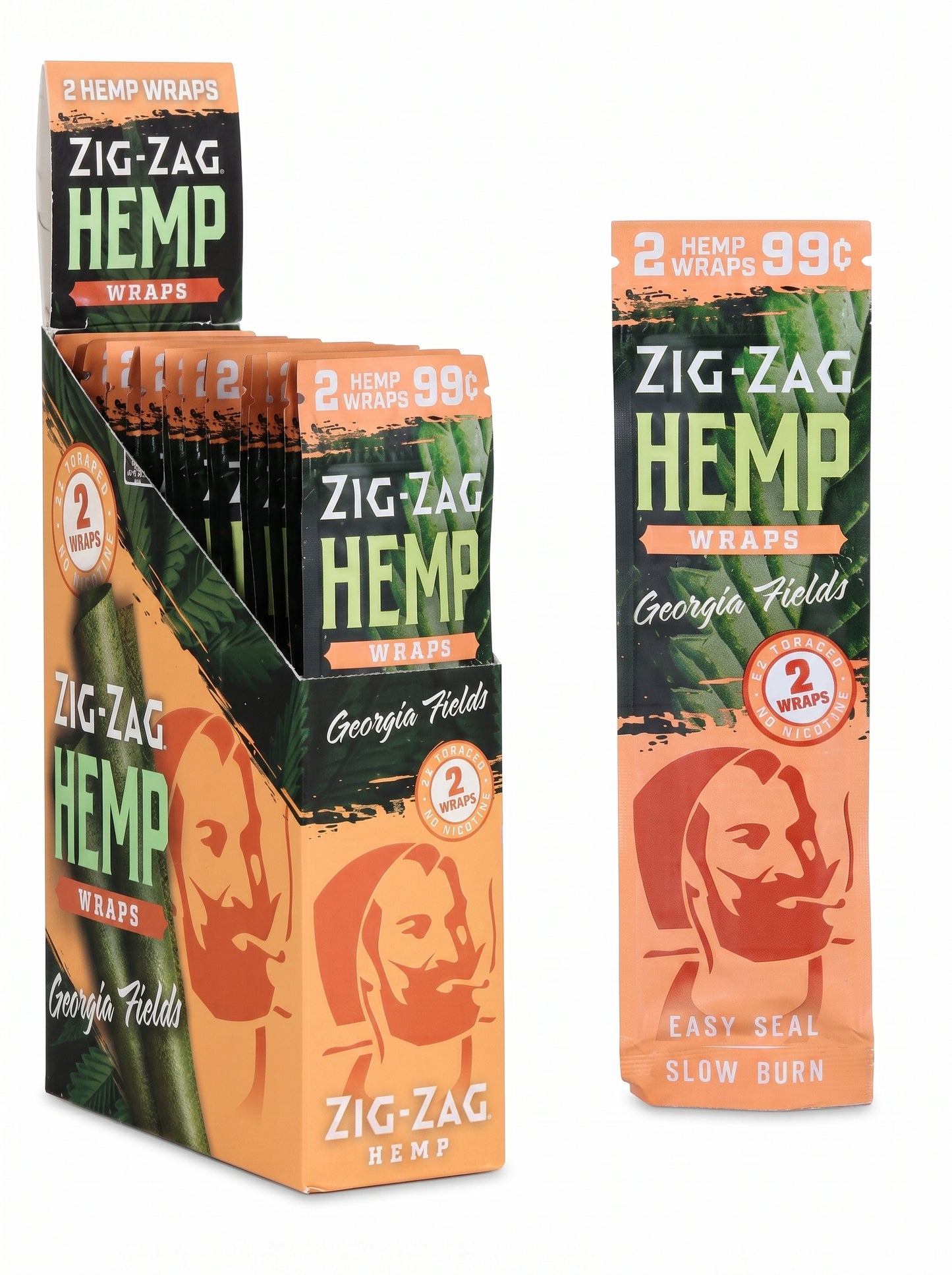 Zig Zag Hemp Wraps | 2pc | Georgial Fields | 2 Hemp Wraps per Pack