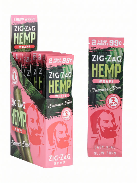 Zig Zag Hemp Wraps | 2pc | Summer Slice | 2 Hemp Wraps per Pack
