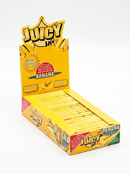 Juicy Jay's Flavored Rolling Papers | Banana | 1 1/4 Size | 1pk | 32 Leaves per Pack