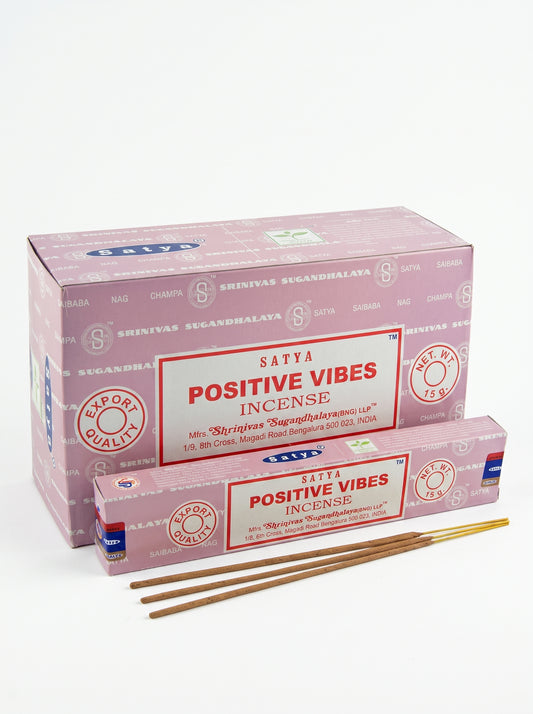 Satya Nag Champa Incense Sticks | Positive Vibes | 1bx | 15g
