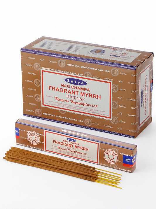 Satya Nag Champa Incense Sticks | Myrrh | 1bx | 15g