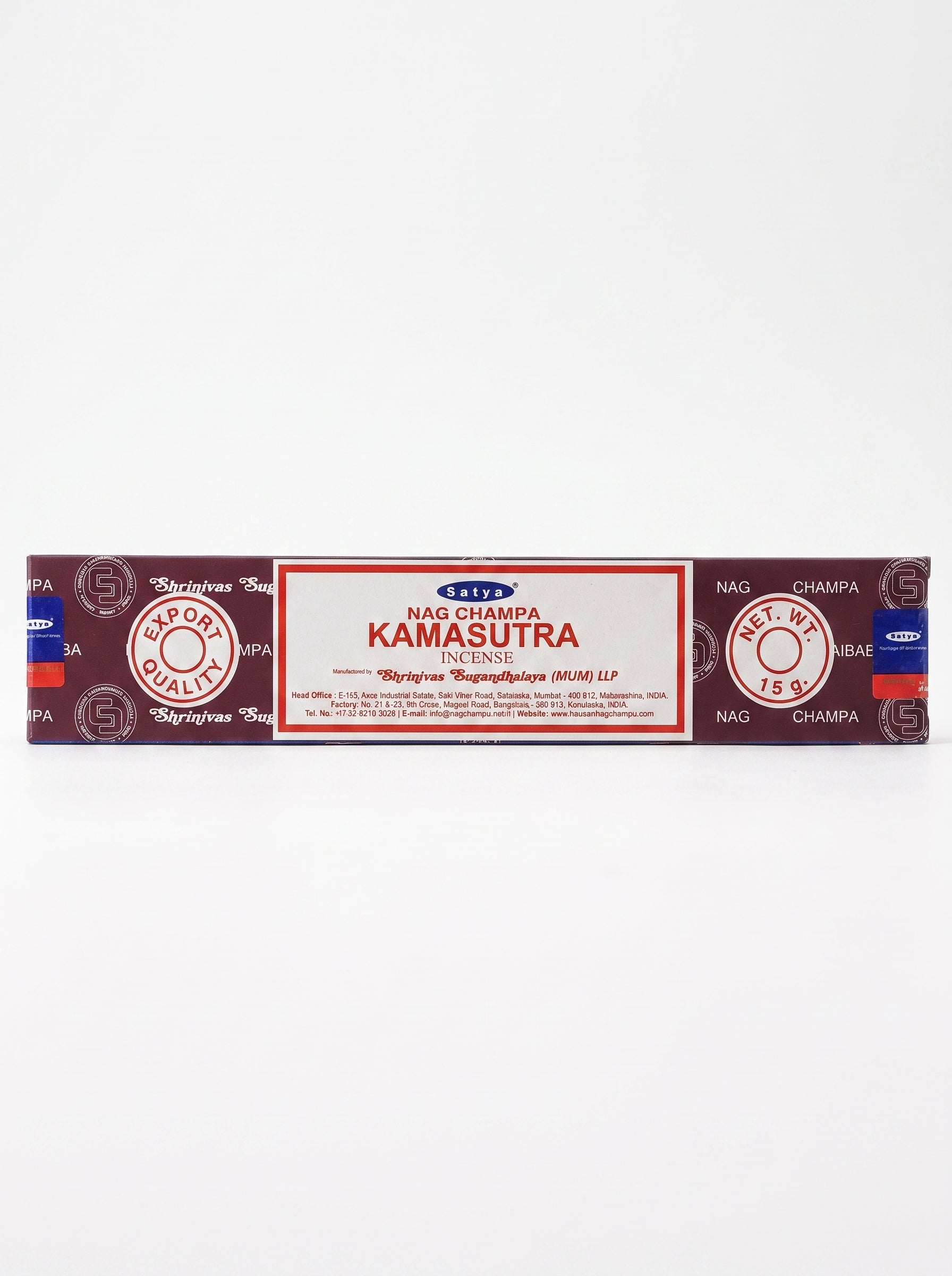 Satya Nag Champa Incense Sticks | Kamasutra | 1bx | 15g