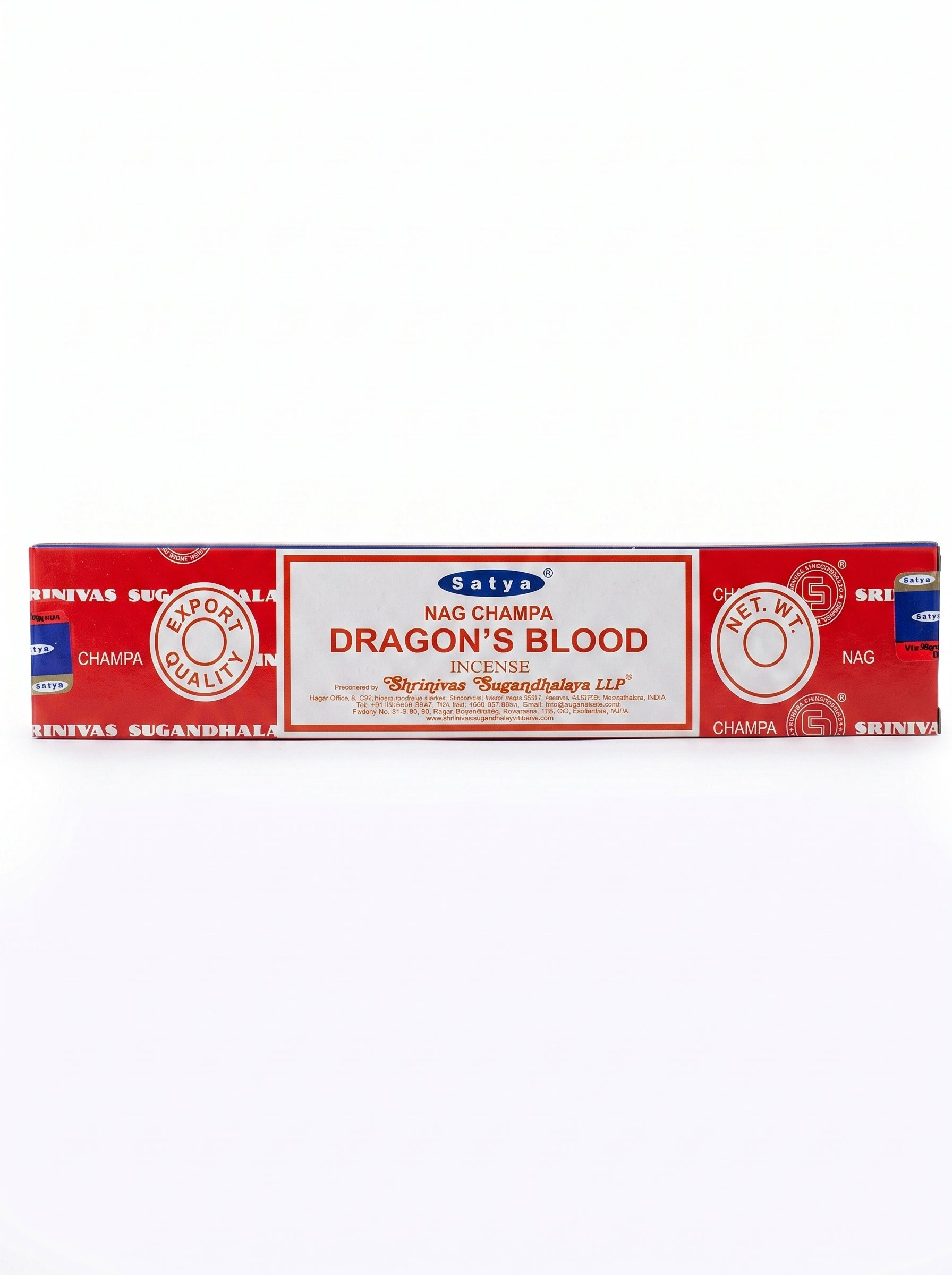 Satya Nag Champa Incense Sticks | Dragon's Blood | 1bx | 1pk