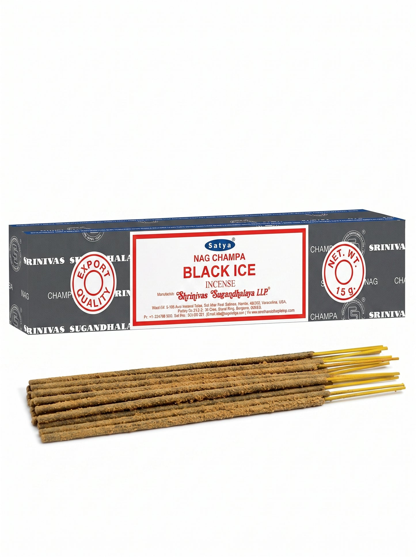 Satya Nag Champa Incense Sticks | Black Ice | 1bx | 1pk
