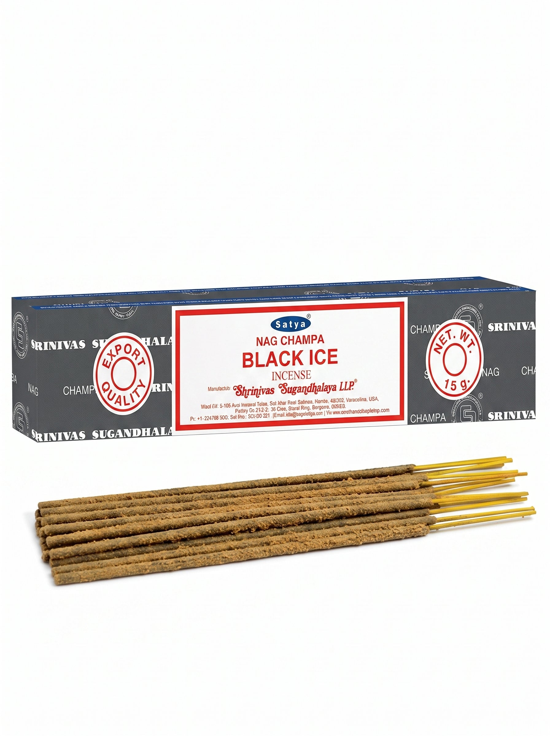 Satya Nag Champa Incense Sticks | Black Ice | 1bx | 1pk
