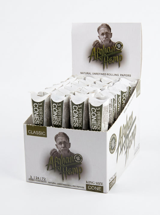 Afghan Hemp Cones | King Size | 1pk | 3 Cones per Pack