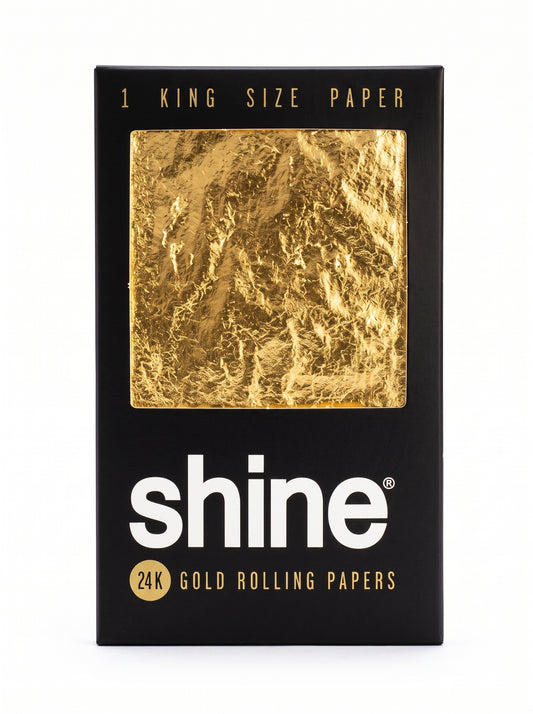 Shine 24K Gold Rolling Papers | King Size | Single | 1 Sheet Pack