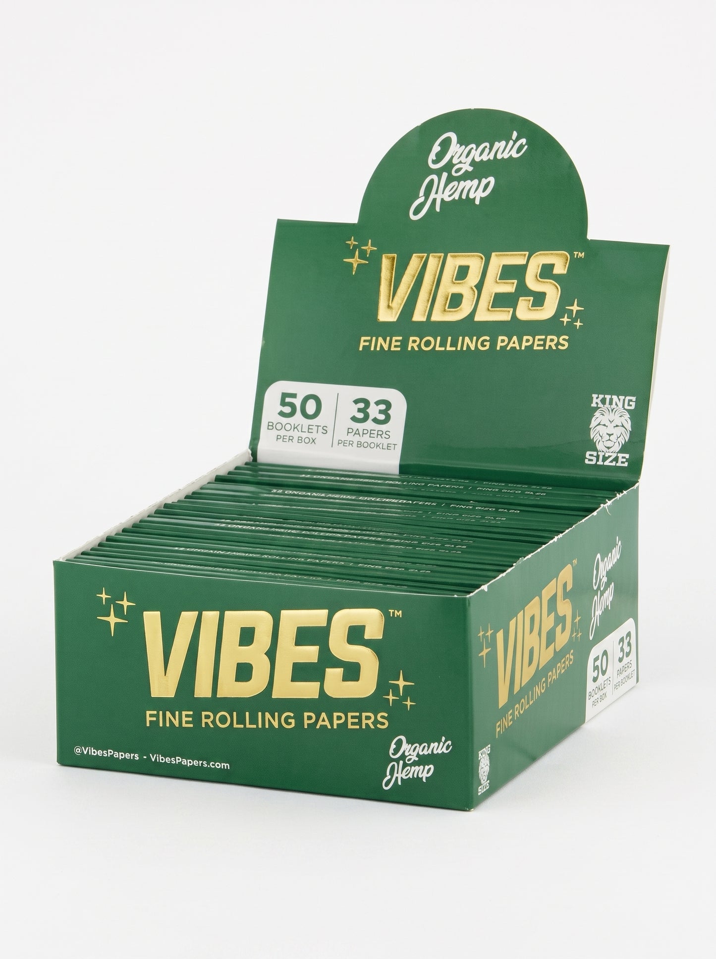 VIBES Organic Hemp Rolling Papers | 1 1/4 | 1pk | 50 Leaves per Pack