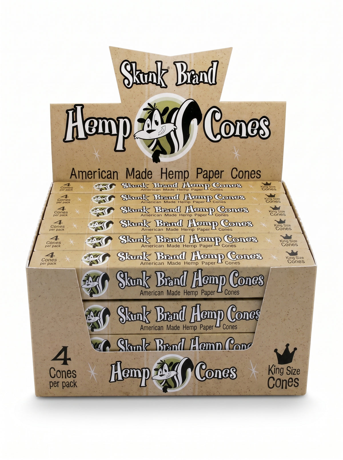 Skunk Hemp Cones | King Size | 1pk | 4 Cones per Pack