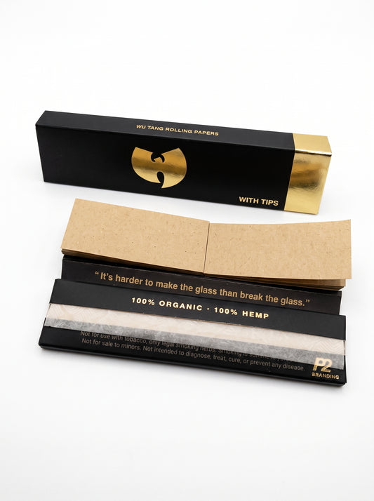 Wu-Tang Rolling Papers & Tips | King Size Slim | 1pk | 32 Tips per Pack | 32 Leaves per Pack