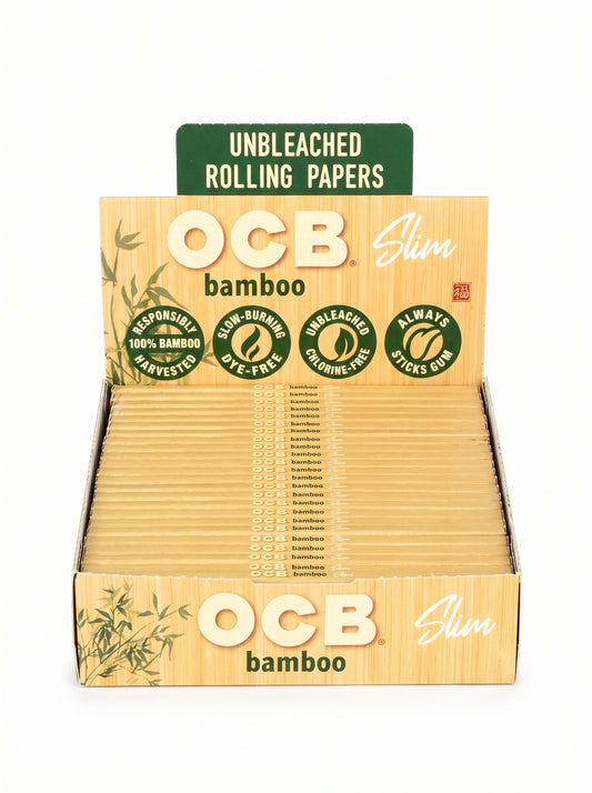 OCB Bamboo Rolling Papers | King Size Slim | 1pk | 32 Leaves per Pack
