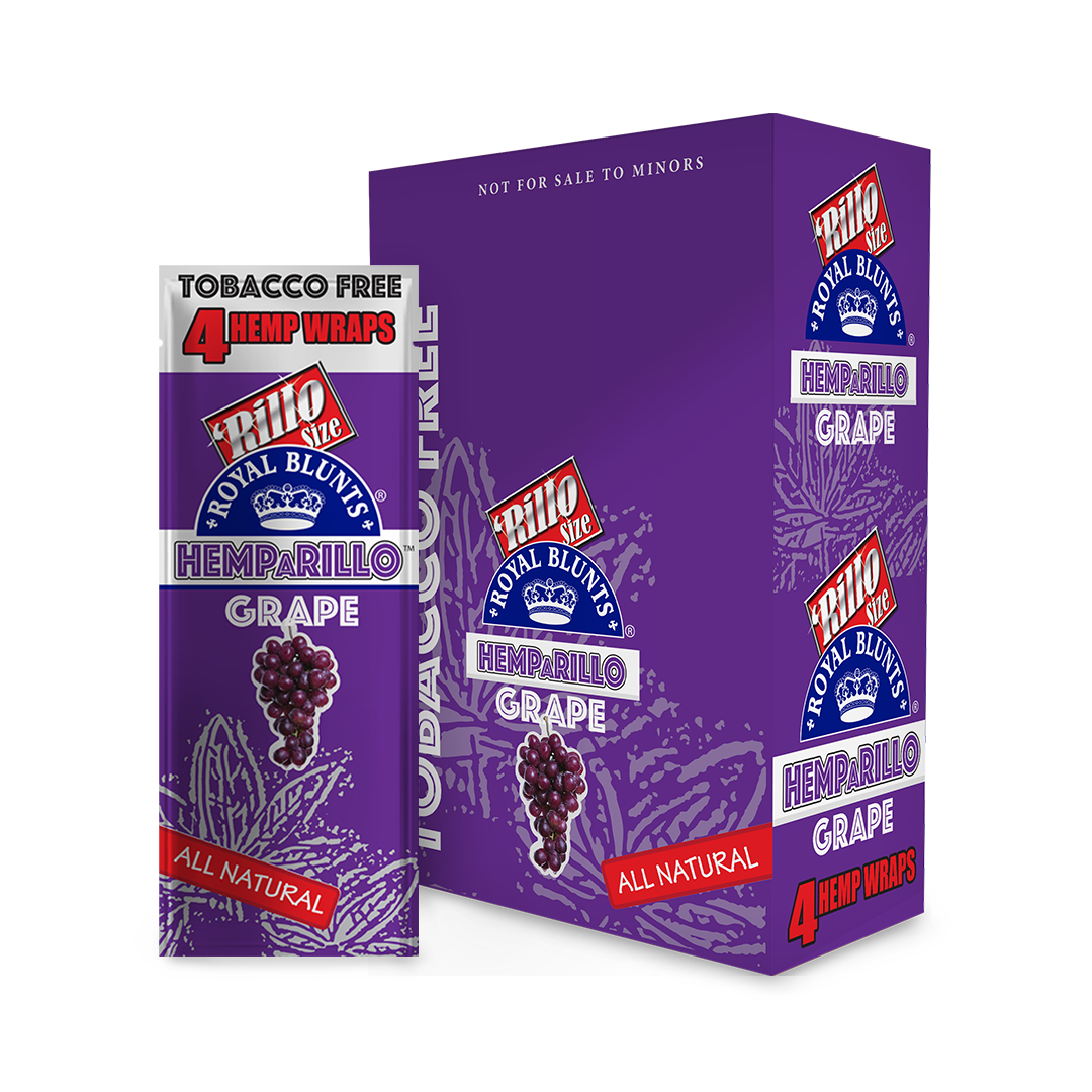 Royal Blunts Hemparillo Hemp Wraps | Grape | 1pk  | 4 Hemp Wraps per Pack