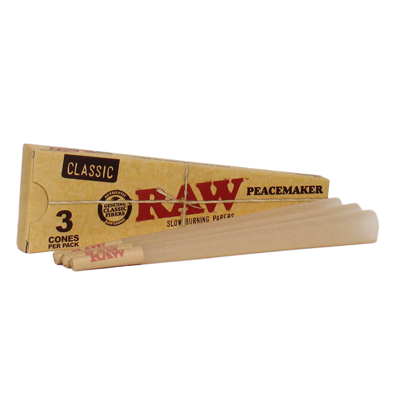 RAW Classic Peacemaker Cones | 6" | | 140mm | 1pk | 3 Cones per Pack