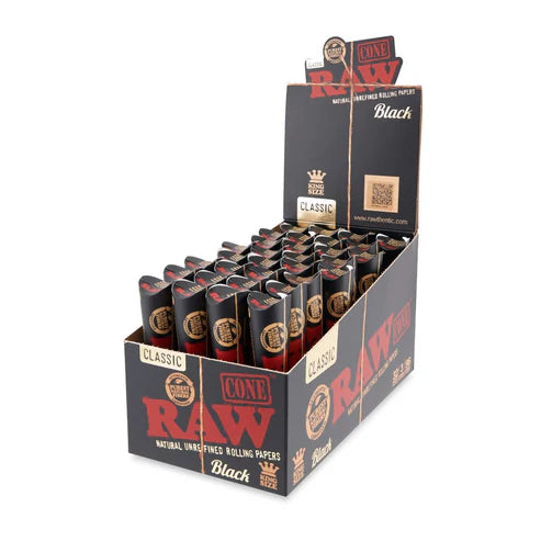 RAW Black Cones | King Size | 1pk | 3 Cones per Pack