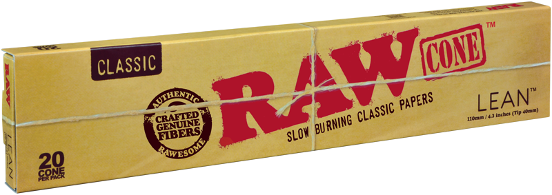 RAW Classic Lean Cones | 4.5" | 110mm | | 1 Box | 20 Cones per Box