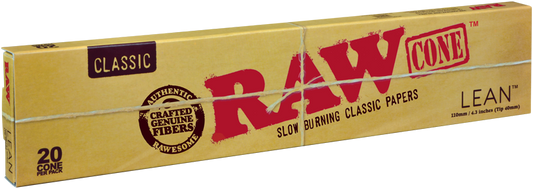RAW Classic Lean Cones | 4.5" | 110mm | | 1 Box | 20 Cones per Box