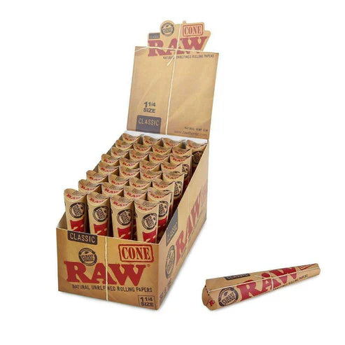 RAW Classic Cones | 1 1/4 Size | 1pk | 6 Cones per Pack
