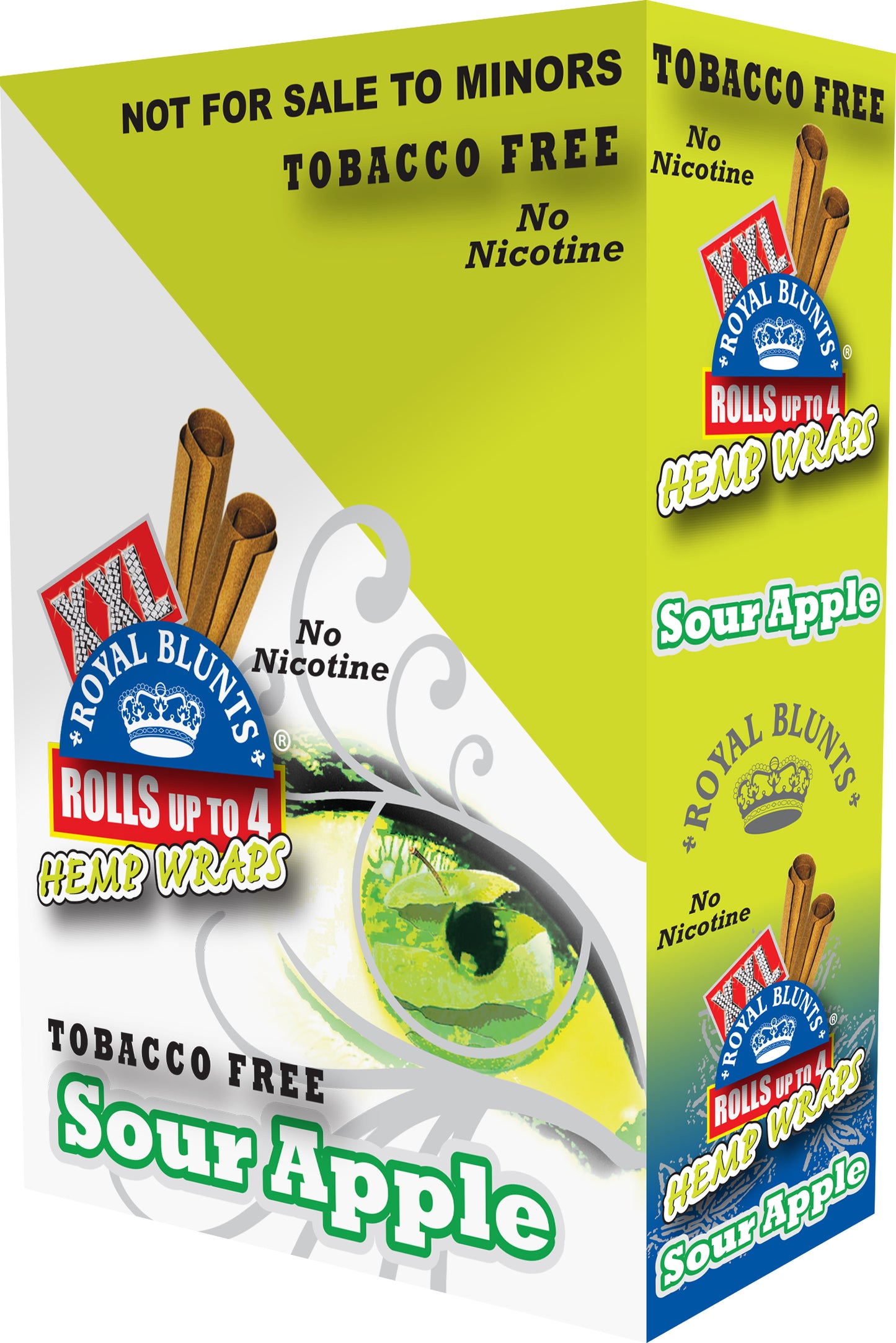 Royal Blunts XXL Hemp Wraps | Sour Apple | 1pk  | 2 Wraps per Pack