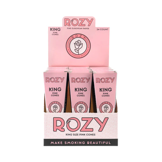 Rozy Pink Pre-Rolled Cones | King Size | 1pk | 3 Fine European Cones per Pack