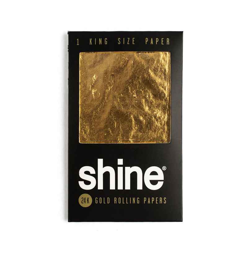 Shine 24K Gold Rolling Papers | King Size | Single | 1 Sheet Pack
