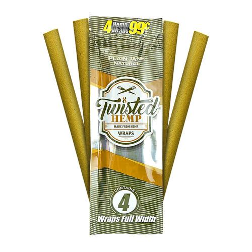 Twisted Hemp Wraps | Plain Jane (Natural) | 1pk | 4 Wraps per Pack