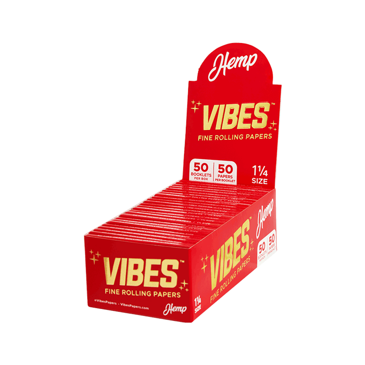 VIBES Hemp Rolling Papers | 1 1/4 | 1pk | 50 Leaves per Pack